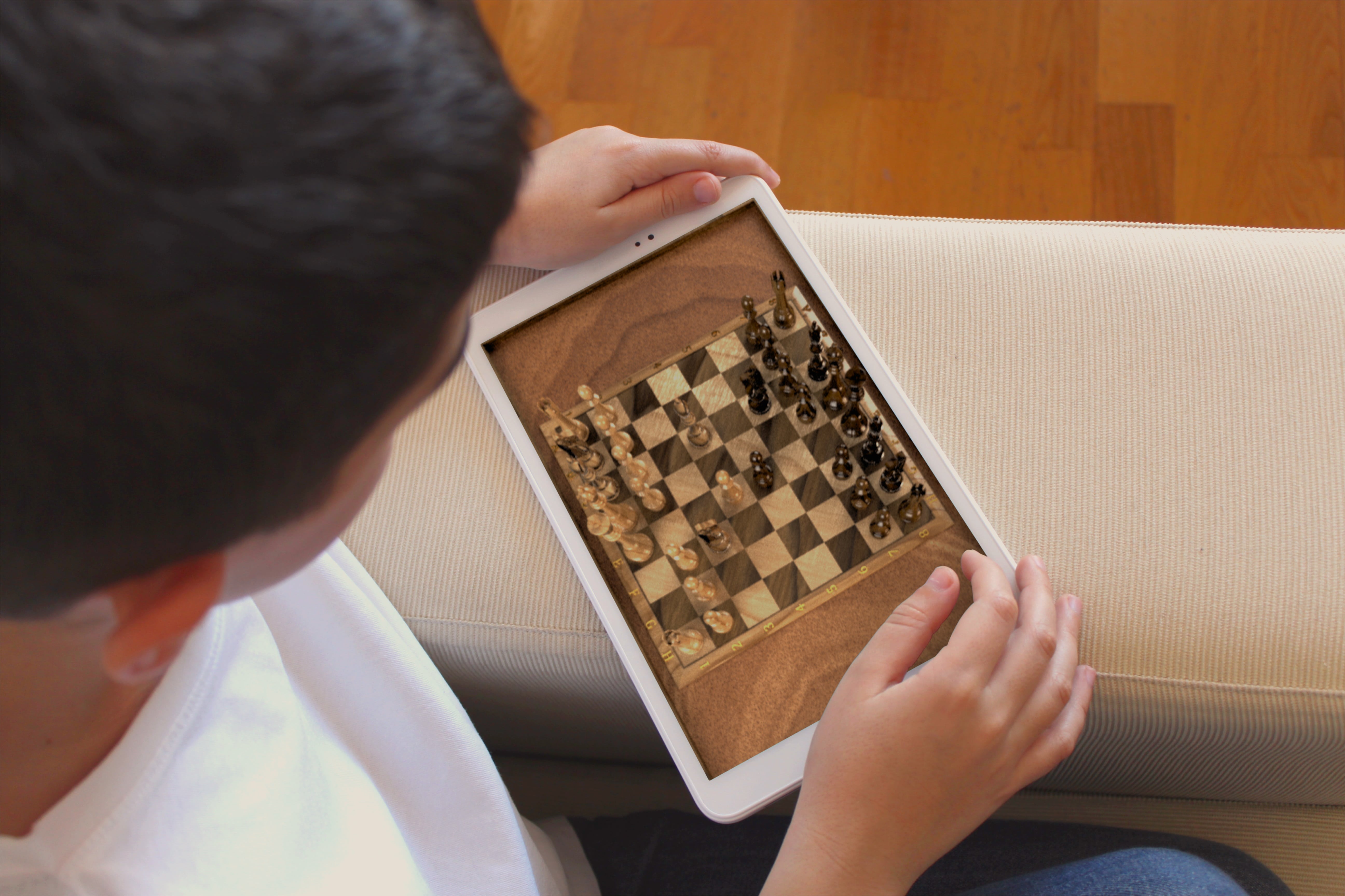 Chess on Holoscreen Tablet